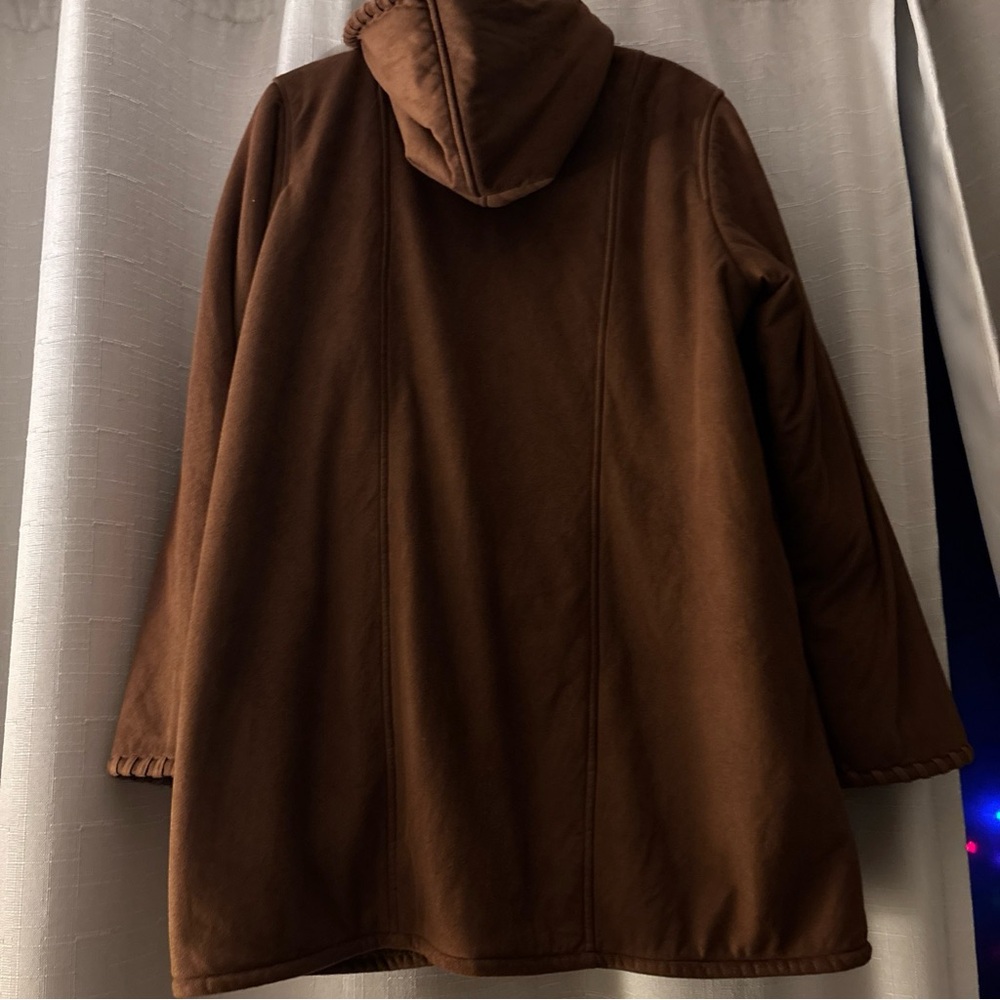 Vintage Fitz-Wright Brown Faux Suede & Sherpa Lined Size XL Coat‎ 90’s Grunge - Picture 7 of 7